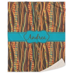 Tribal Ribbons Sherpa Throw Blanket - 60"x80" (Personalized)