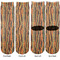 Tribal Ribbons Adult Crew Socks - Double Pair - Front and Back - Apvl