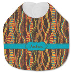 Tribal Ribbons Jersey Knit Baby Bib w/ Name or Text