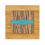 Tribal Ribbons Bamboo Trivet with Ceramic Tile Insert (Personalized)