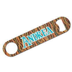 Tribal Ribbons Bar Bottle Opener w/ Name or Text