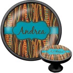 Tribal Ribbons Cabinet Knob (Black) (Personalized)