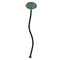Tribal Ribbons Black Plastic 7" Stir Stick - Oval - Single Stick