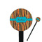 Tribal Ribbons Black Plastic 7" Stir Stick - Round - Closeup