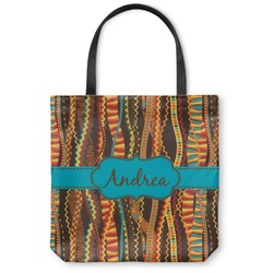 Tribal Ribbons Canvas Tote Bag - Large - 18"x18" (Personalized)