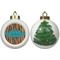 Tribal Ribbons Ceramic Christmas Ornament - X-Mas Tree (APPROVAL)