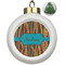 Tribal Ribbons Ceramic Christmas Ornament - Xmas Tree (Front View)