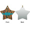 Tribal Ribbons Ceramic Flat Ornament - Star Front & Back (APPROVAL)