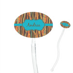 Tribal Ribbons 7" Oval Plastic Stir Sticks - Clear (Personalized)