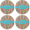 Tribal Ribbons Coaster Round Rubber Back - Apvl