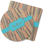 Tribal Ribbons Rubber Backed Coaster (Personalized)