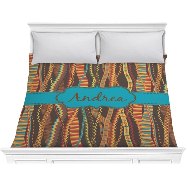 Custom Tribal Ribbons Comforter - King (Personalized)