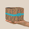 Tribal Ribbons Cube Favor Gift Box - On Hand - Scale View