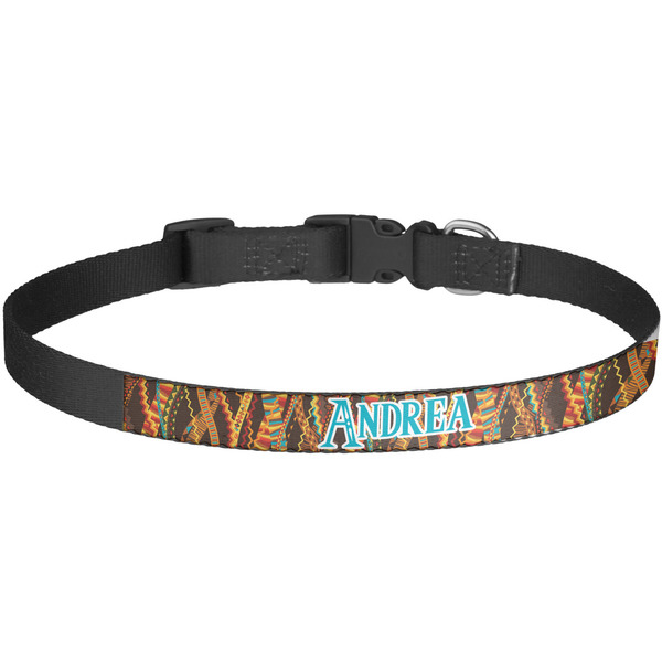 Custom Tribal Ribbons Dog Collar - Large (Personalized)