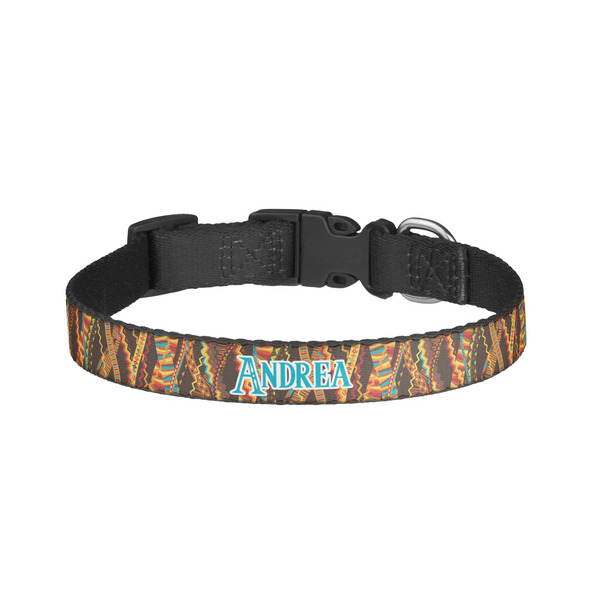 Custom Tribal Ribbons Dog Collar - Small (Personalized)