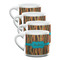 Tribal Ribbons Double Shot Espresso Mugs - Set of 4 Front