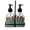 Tribal Ribbons Glass Soap Lotion Bottle