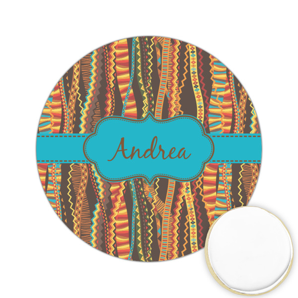 Custom Tribal Ribbons Printed Cookie Topper - 2.15" (Personalized)