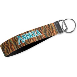 Tribal Ribbons Webbing Keychain Fob - Small (Personalized)
