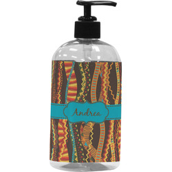 Tribal Ribbons Plastic Soap / Lotion Dispenser (16 oz - Large - Black) (Personalized)