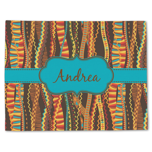 Custom Tribal Ribbons Single-Sided Linen Placemat - Single w/ Name or Text