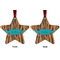 Tribal Ribbons Metal Star Ornament - Front and Back