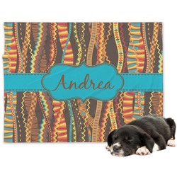 Tribal Ribbons Dog Blanket - Large (Personalized)