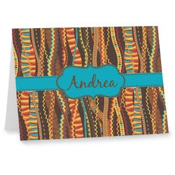Tribal Ribbons Note cards (Personalized)