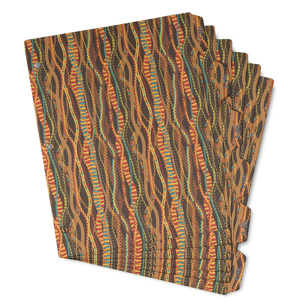 Custom Tribal Ribbons Binder Tab Divider - Set of 6 (Personalized)