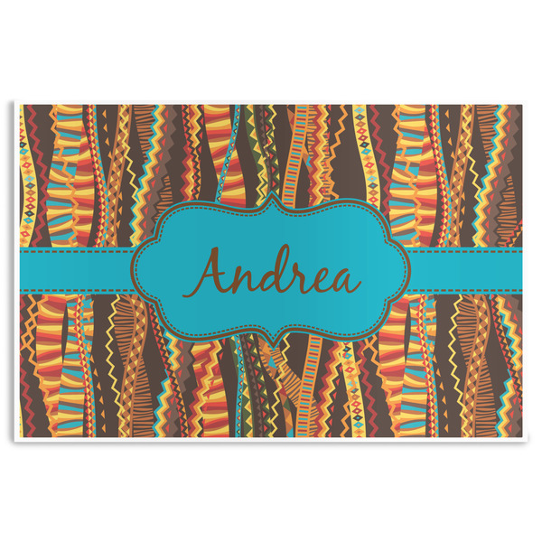 Custom Tribal Ribbons Disposable Paper Placemats (Personalized)