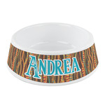 Tribal Ribbons Plastic Dog Bowl - Small (Personalized)