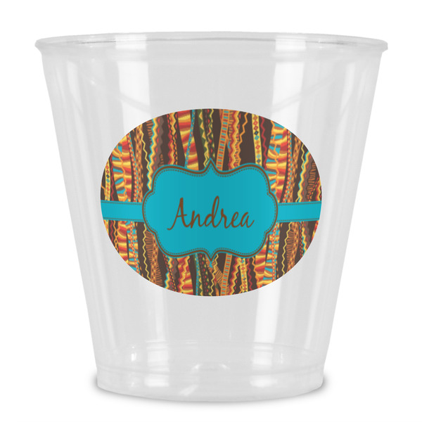 Custom Tribal Ribbons Plastic Shot Glass (Personalized)