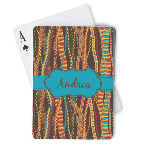 Custom Tribal Ribbons Playing Cards (Personalized)