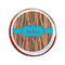 Tribal Ribbons Printed Icing Circle - Small - On Cookie