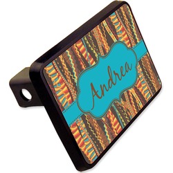 Tribal Ribbons Rectangular Trailer Hitch Cover - 2" (Personalized)