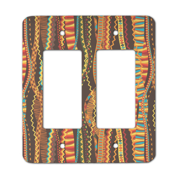 Custom Tribal Ribbons Rocker Style Light Switch Cover - Two Switch