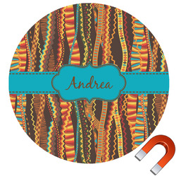 Tribal Ribbons Round Car Magnet - 10" (Personalized)
