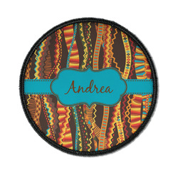 Tribal Ribbons Iron On Round Patch w/ Name or Text