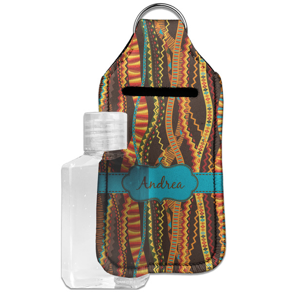 Custom Tribal Ribbons Hand Sanitizer & Keychain Holder - Large (Personalized)