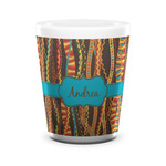 Tribal Ribbons Ceramic Shot Glass - 1.5 oz - White - Single (Personalized)