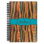 Tribal Ribbons Spiral Notebook - 7x10 w/ Name or Text