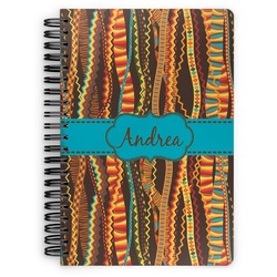 Tribal Ribbons Spiral Notebook - 7x10 w/ Name or Text