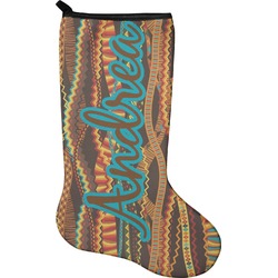 Tribal Ribbons Holiday Stocking - Single-Sided - Neoprene (Personalized)