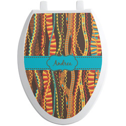 Tribal Ribbons Toilet Seat Decal - Elongated (Personalized)