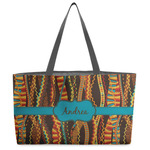 Tribal Ribbons Beach Totes Bag - w/ Black Handles (Personalized)