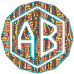 Tribal Ribbons Monogram Decal - Medium (Personalized)