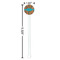 Tribal Ribbons White Plastic 5.5" Stir Stick - Round - Dimensions