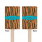 Tribal Ribbons Wooden 6.25" Stir Stick - Rectangular - Double Sided - Front & Back