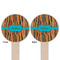 Tribal Ribbons Wooden 6" Food Pick - Round - Double Sided - Front & Back