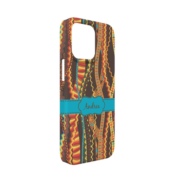 Custom Tribal Ribbons iPhone Case - Plastic - iPhone 13 Mini (Personalized)